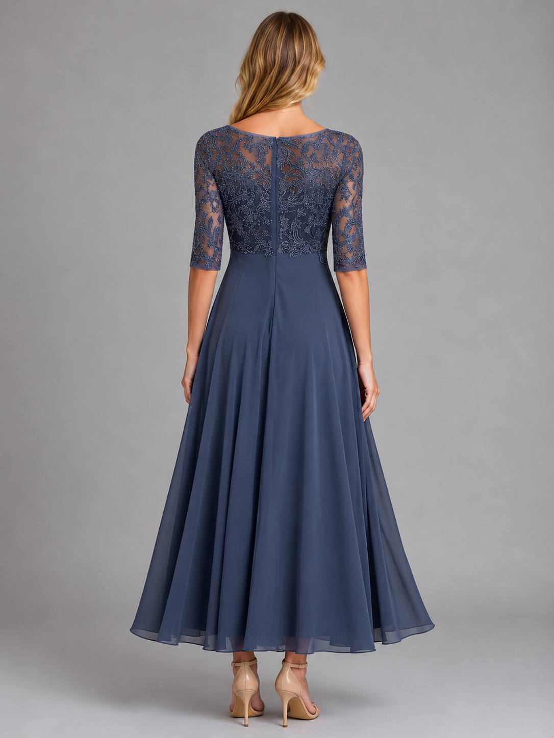 Genevieve Lace Midi Dress - Image 2