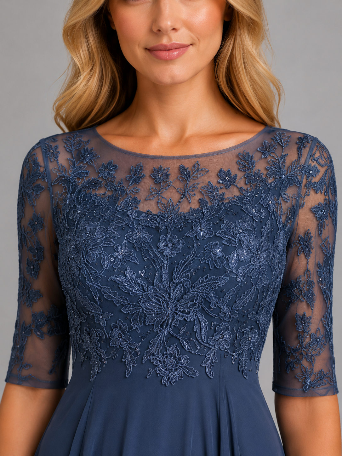 Genevieve Lace Midi Dress - Image 3