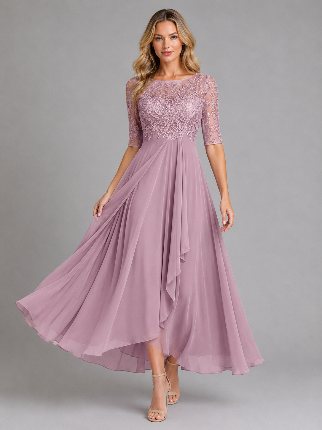Genevieve Lace Midi Dress - Image 4