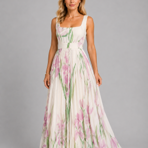 Women's Floral Maxi Dress ?C Flattering A-Line Fit - Image 4