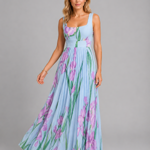 Women's Floral Maxi Dress ?C Flattering A-Line Fit - Image 6