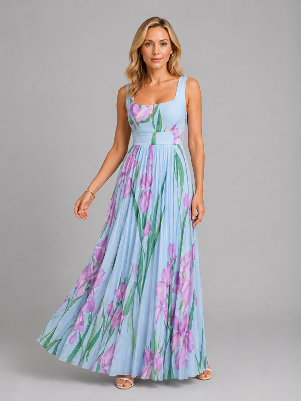 Women's Floral Maxi Dress ?C Flattering A-Line Fit