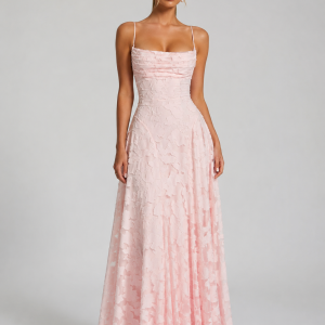 Women's Floral Maxi Dress ?C Sculpted Silhouette