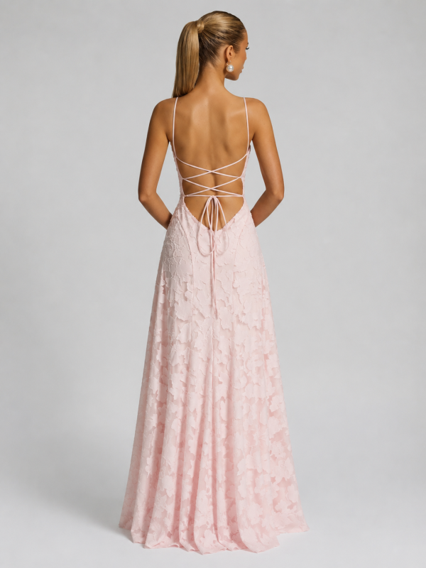 Women's Floral Maxi Dress ?C Sculpted Silhouette
