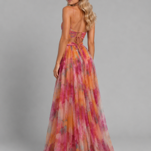 Women's Floral V-Neck Maxi Dress ?C Flowing Silhouette - Image 2