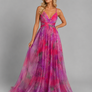 Women's Floral V-Neck Maxi Dress ?C Flowing Silhouette - Image 6