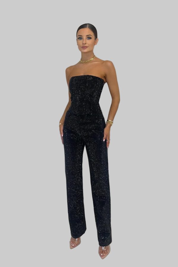 Starlight Strapless Sequin Jumpsuit