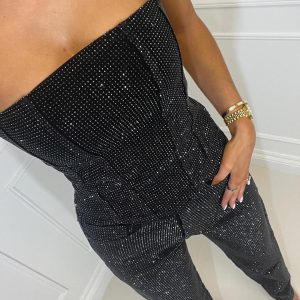 Starlight Strapless Sequin Jumpsuit - Image 3
