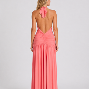 Women's Halterneck Maxi Dress ?C Wedding Guest Gown - Image 2