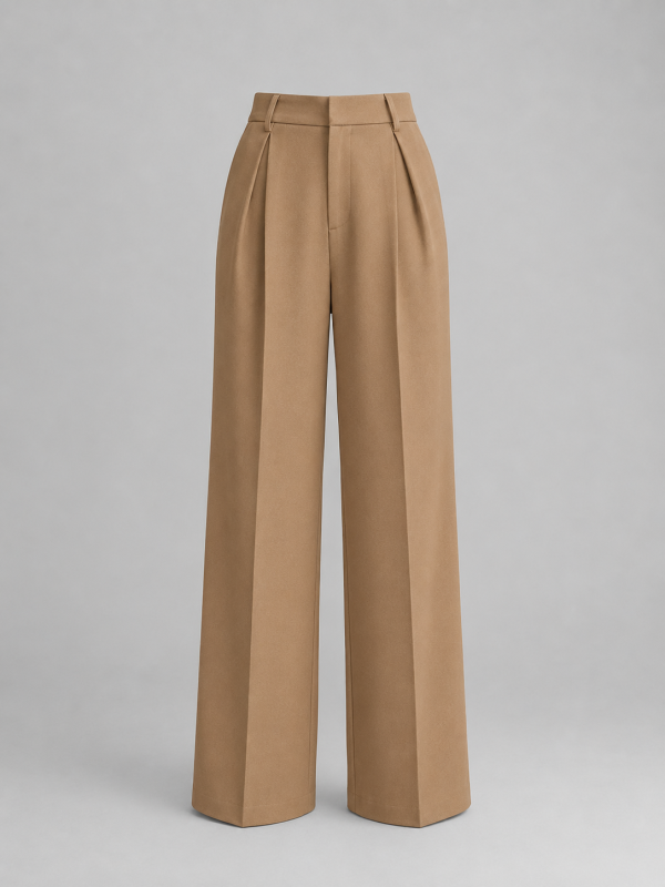 Women's High Waisted Wide Leg Trousers ?C Tailored Everyday Style