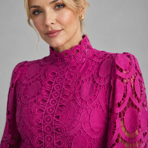 Women's Lace Midi Dress ?C Elegant Flowing Silhouette - Image 2