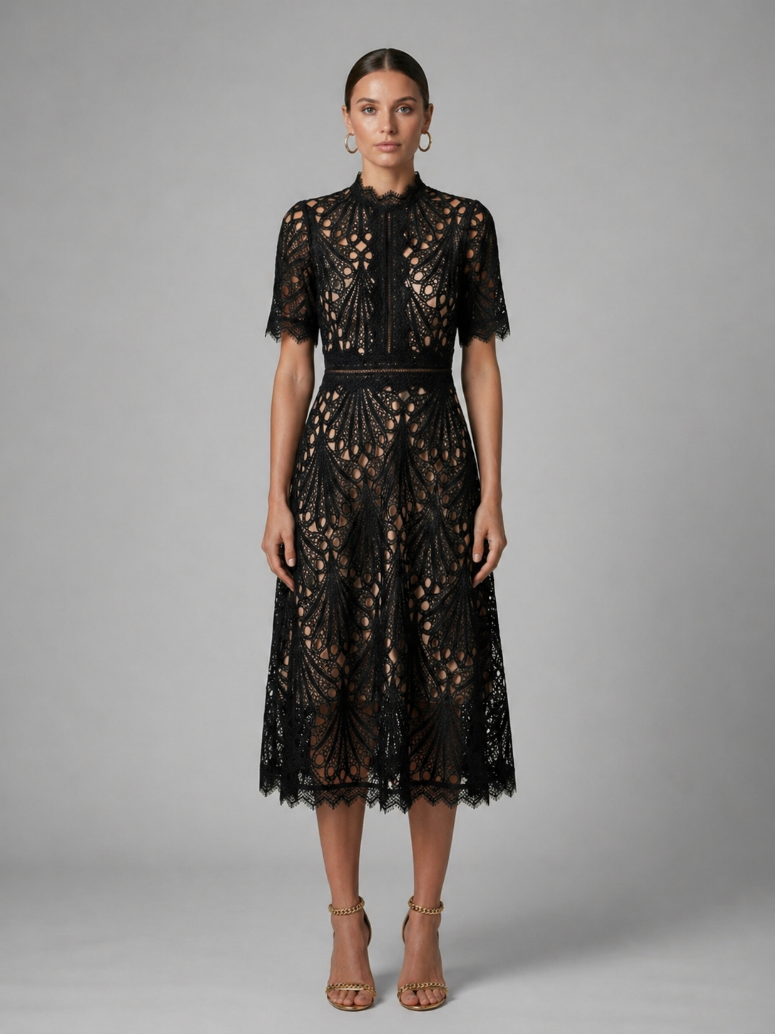 Thalia Lace Midi Dress - Image 1