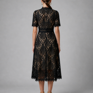 Thalia Lace Midi Dress - Image 3