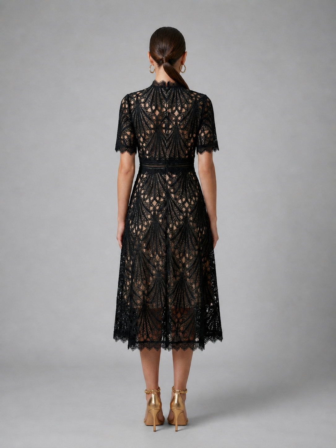Thalia Lace Midi Dress - Image 3