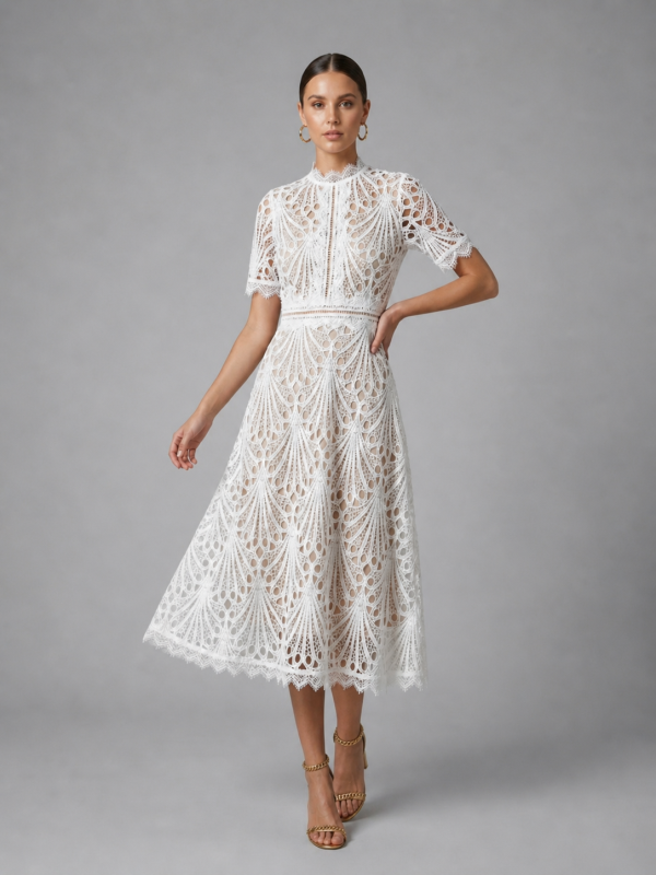 Thalia Lace Midi Dress