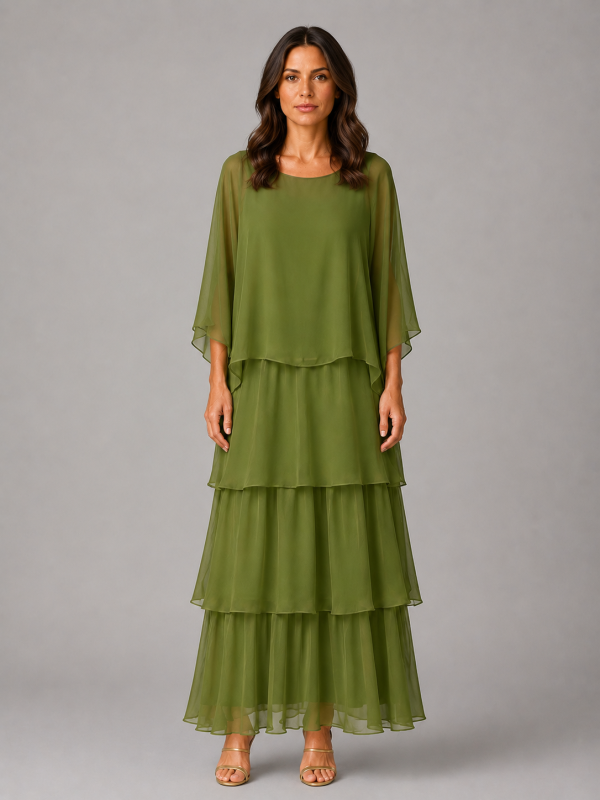 Paloma Tiered Chiffon Maxi Dress