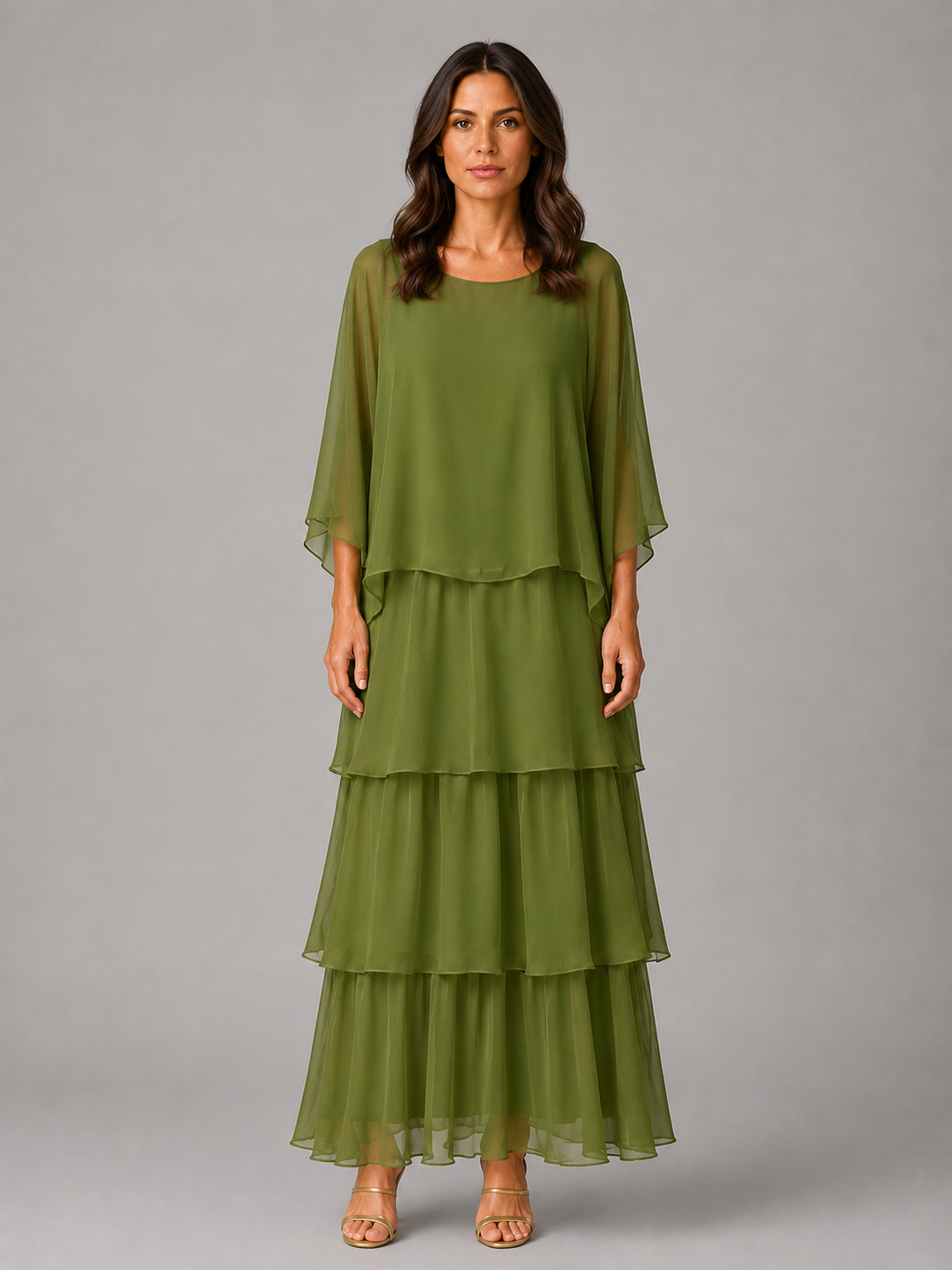 Paloma Tiered Chiffon Maxi Dress - Image 1