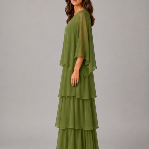 Paloma Tiered Chiffon Maxi Dress - Image 3