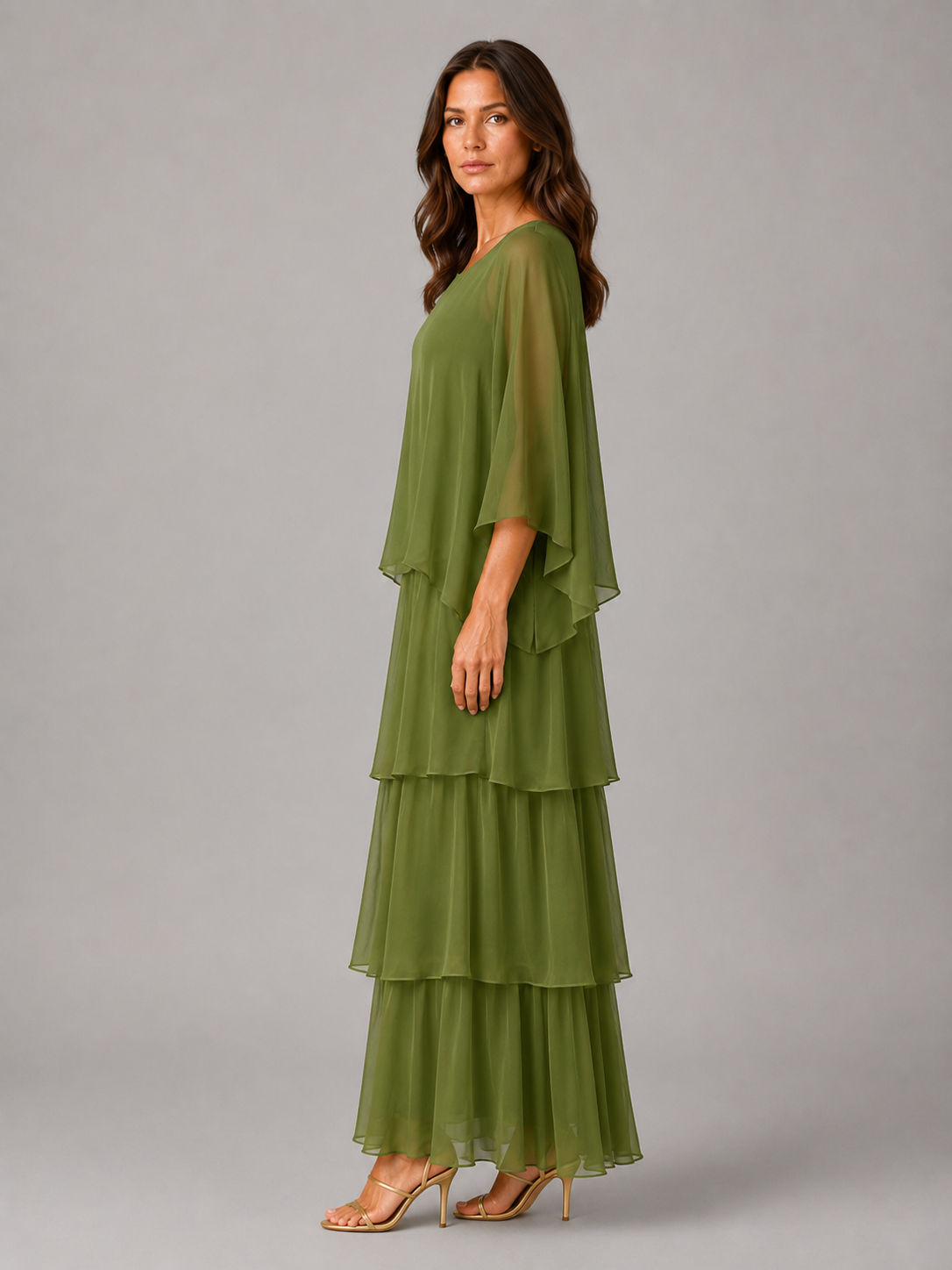 Paloma Tiered Chiffon Maxi Dress - Image 3