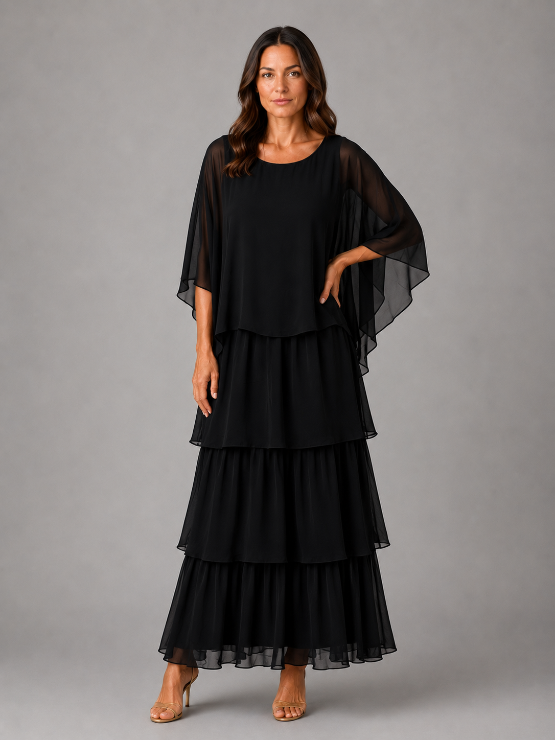 Paloma Tiered Chiffon Maxi Dress - Image 4