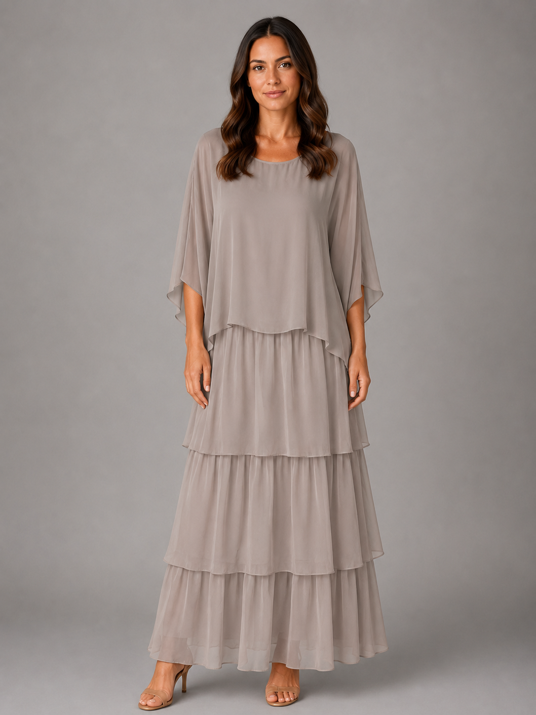 Paloma Tiered Chiffon Maxi Dress - Image 6