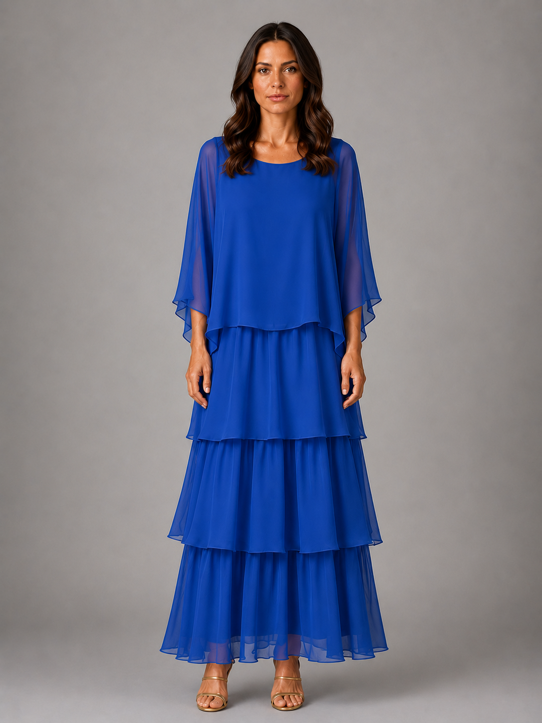 Paloma Tiered Chiffon Maxi Dress - Image 8