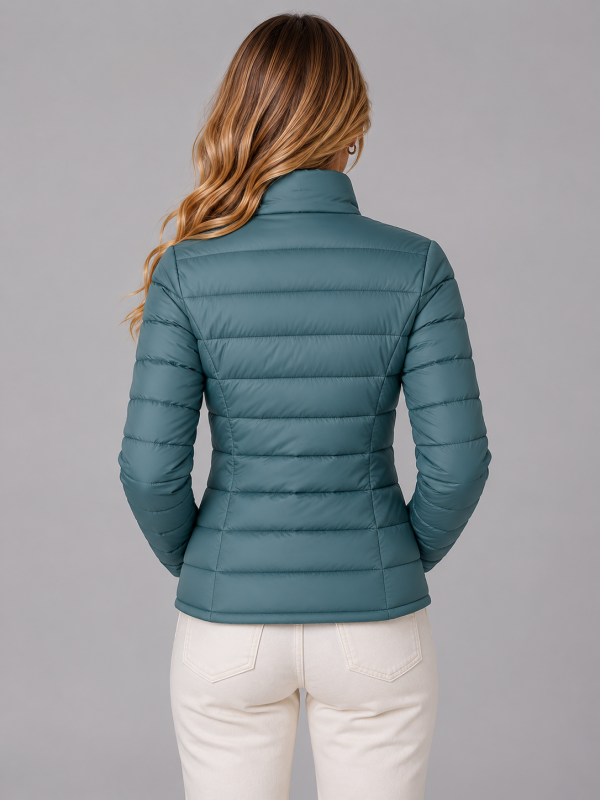Women's Lightweight Puffer Summer Jacket ?C Slim Fit Zip-Up Coat