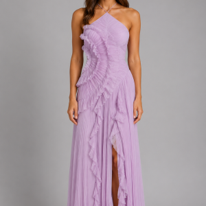 Cordelia Pleated Halter Dress