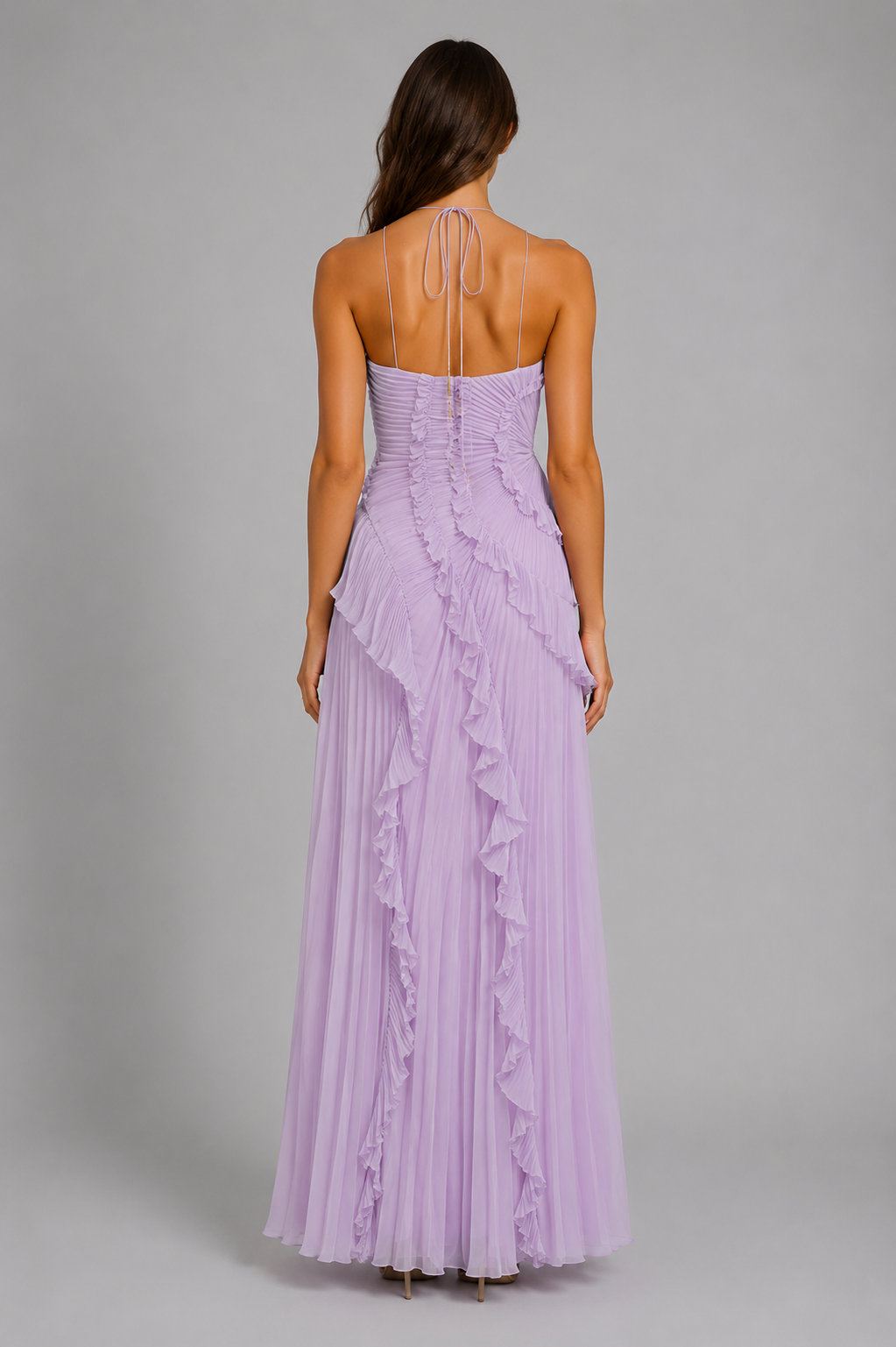 Cordelia Pleated Halter Dress - Image 2