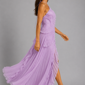 Cordelia Pleated Halter Dress - Image 3