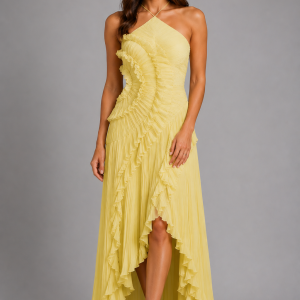 Cordelia Pleated Halter Dress - Image 5