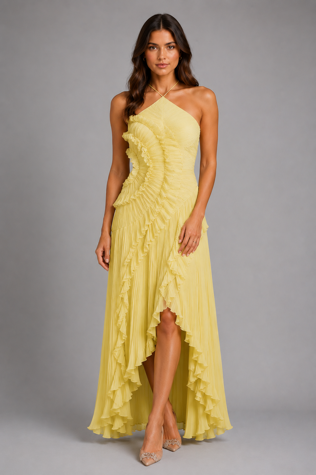 Cordelia Pleated Halter Dress - Image 5