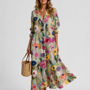 Noelle Printed Maxi Dress - Image 4