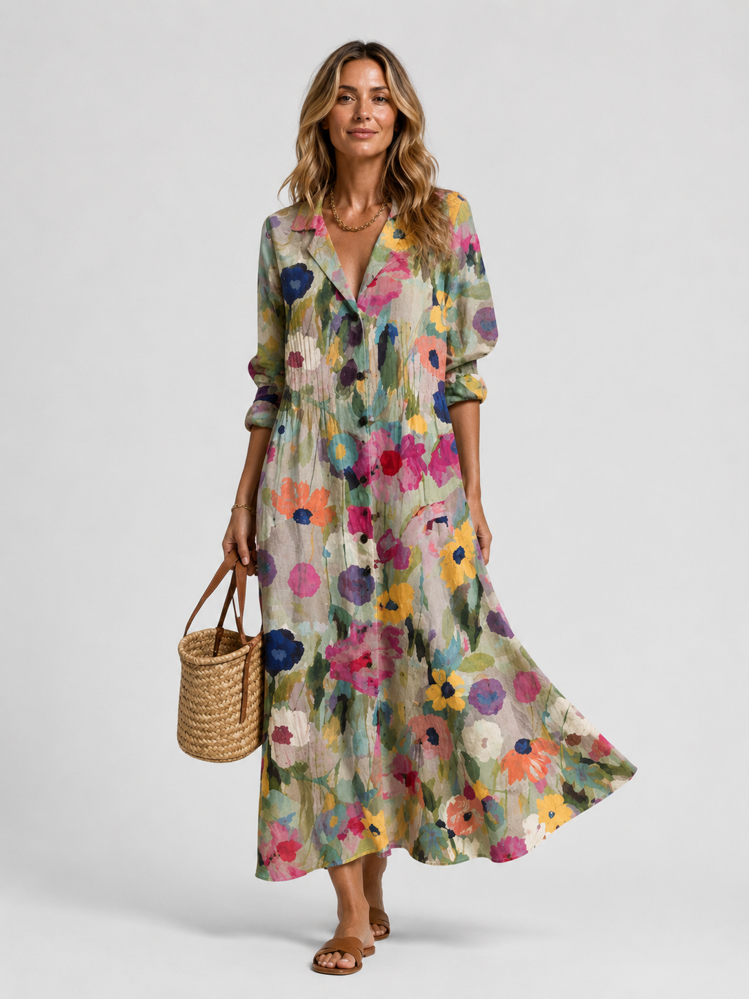 Noelle Printed Maxi Dress - Image 4
