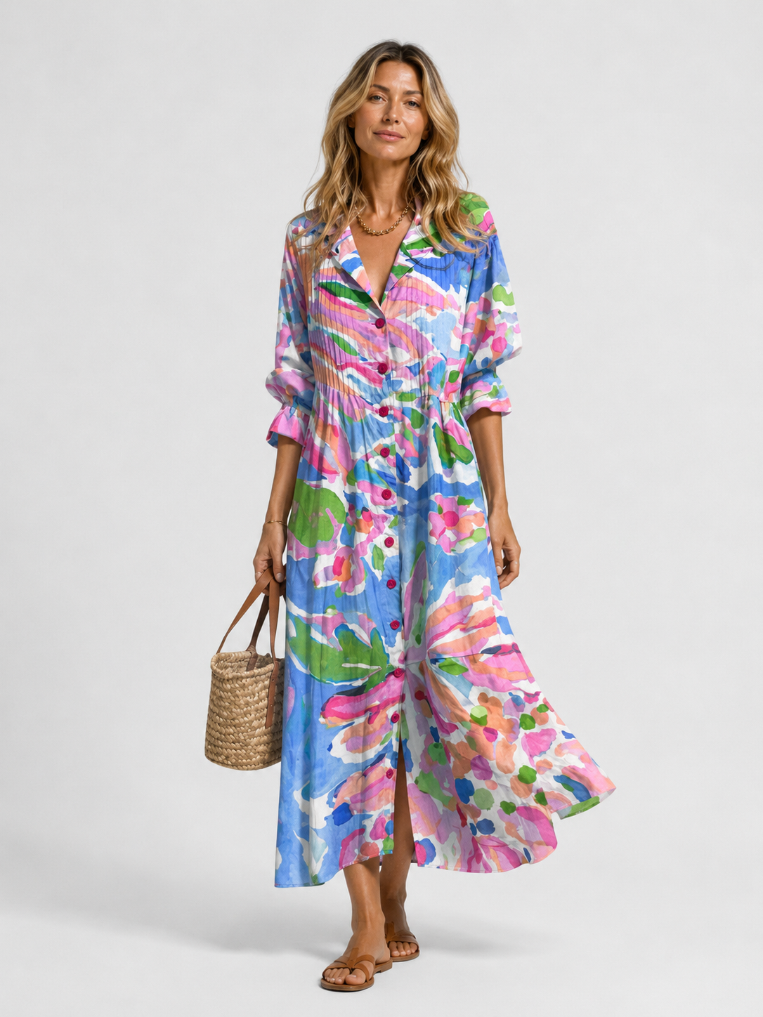 Noelle Printed Maxi Dress - Image 5