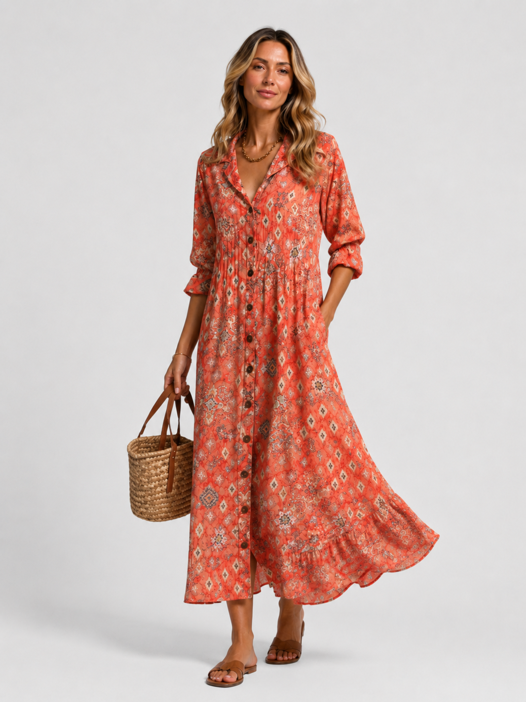 Noelle Printed Maxi Dress - Image 6