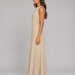 Women's Ruched Sleeveless A-Line Maxi Dress ?C Relaxed Summer Style - Image 4