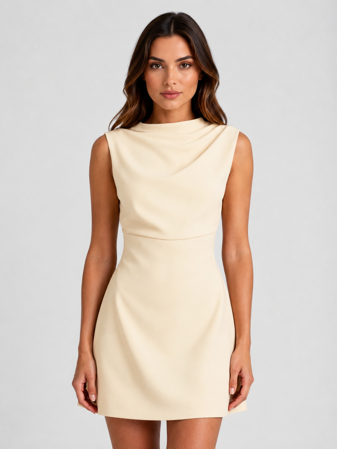 Adeline Draped Mini Dress - Image 4
