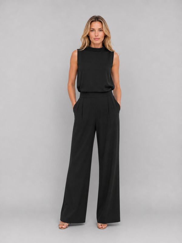 Women's Sleeveless Wide Leg Co-Ord Set ?C Casual Two-Piece Outfit