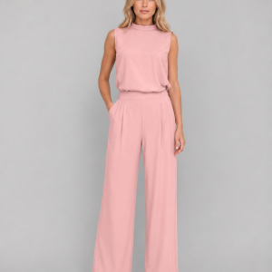 Women's Sleeveless Wide Leg Co-Ord Set ?C Casual Two-Piece Outfit