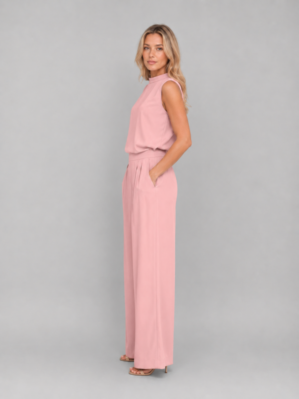 Women's Sleeveless Wide Leg Co-Ord Set ?C Casual Two-Piece Outfit