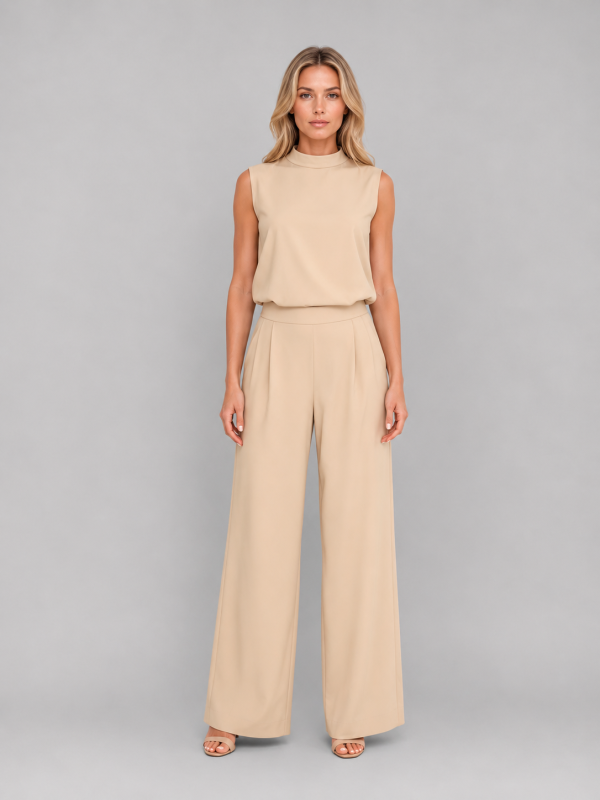 Women's Sleeveless Wide Leg Co-Ord Set ?C Casual Two-Piece Outfit