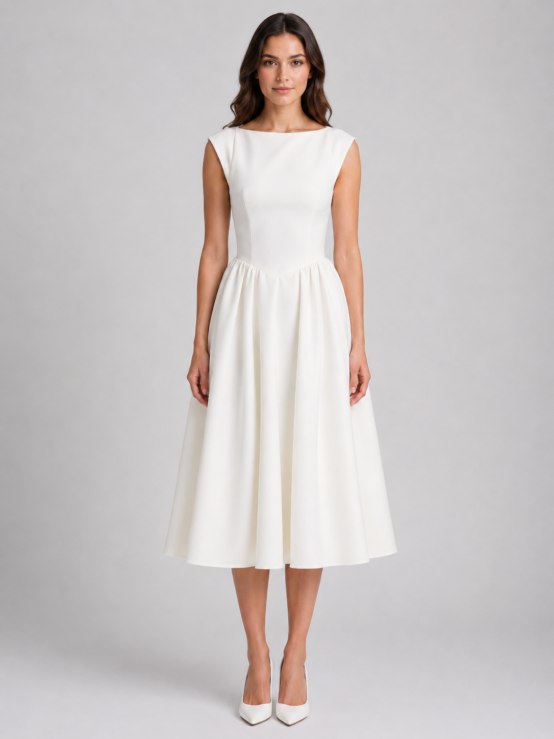 Harriet Structured Midi Dress - Image 1