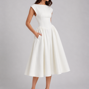 Harriet Structured Midi Dress - Image 2