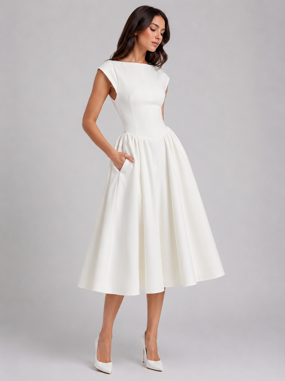 Harriet Structured Midi Dress - Image 2