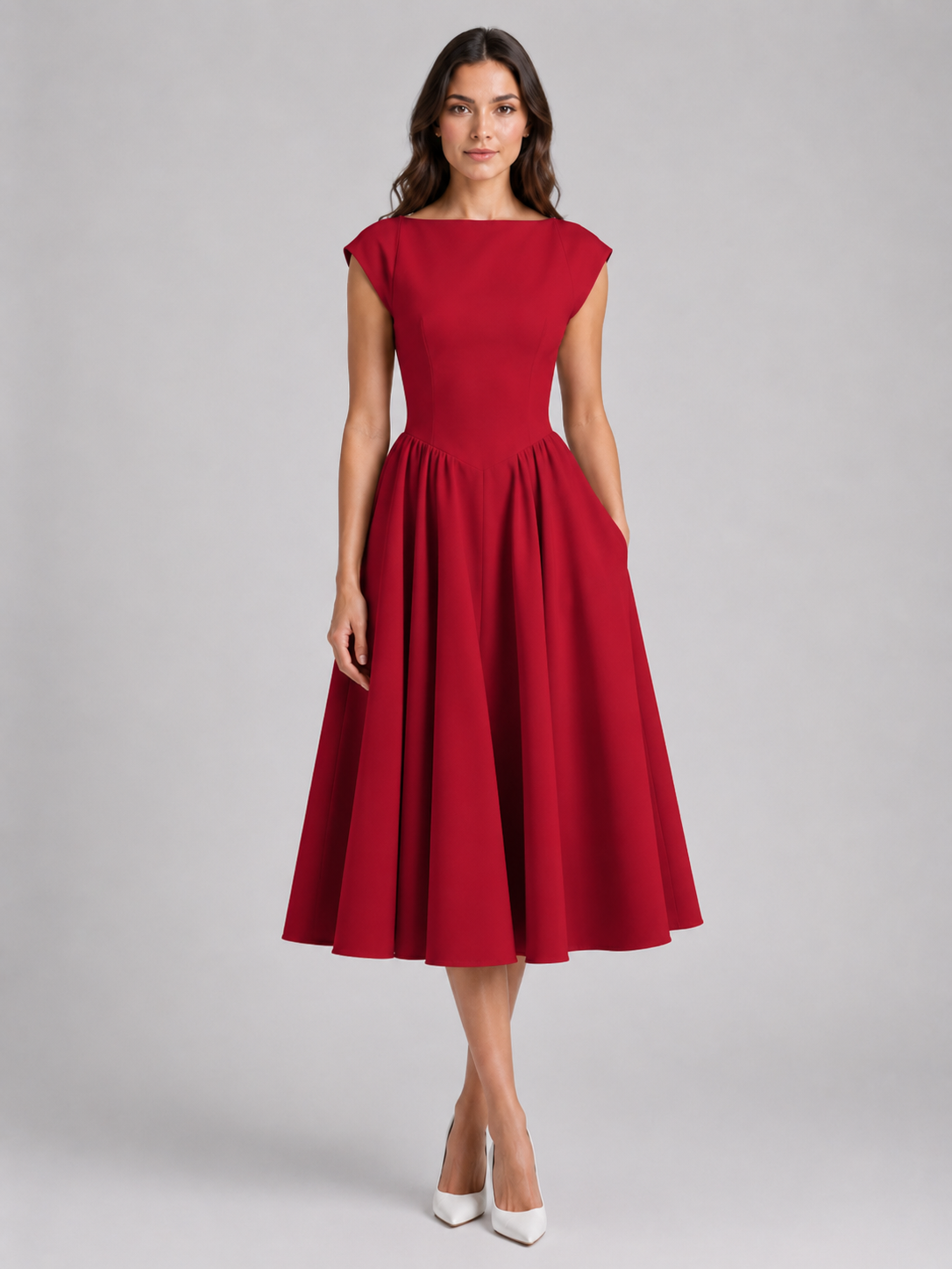 Harriet Structured Midi Dress - Image 5