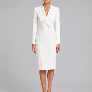 Women's Tailored Blazer Midi Dress ?C Formal Occasion Style