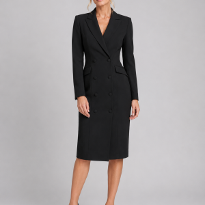 Women's Tailored Blazer Midi Dress ?C Formal Occasion Style - Image 4