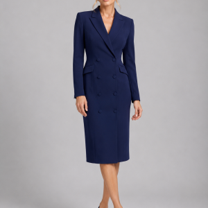 Women's Tailored Blazer Midi Dress ?C Formal Occasion Style - Image 5