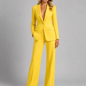 Women's Tailored Blazer and Wide-Leg Trousers Set ?C Smart Occasion Style - Image 6